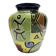 Glazed ceramic vase with Africanist decoration, France 1980s.