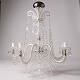 Prism chandelier - Five glass arms - Electric - c. 1890