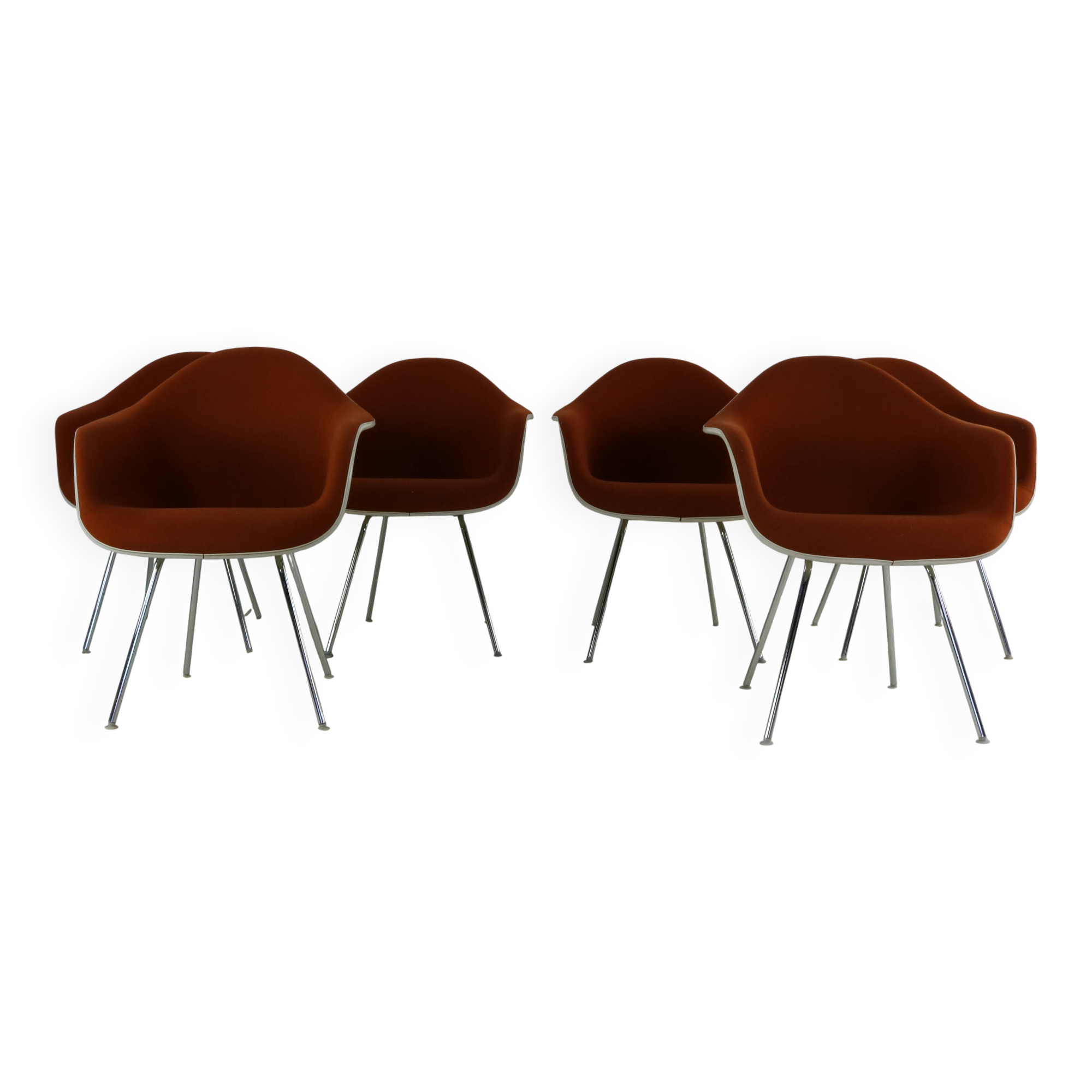 Set of six dining chairs by Charles Eames