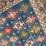 Tapis ancien caucasien Chirwan fait main - 79x119 cm