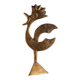 Yves LOHE Stylized metal rooster sculpture