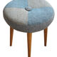 Mid century stool with original fabric