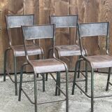 Set of 4 industrial style stools