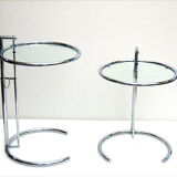Eileen Gray 1980s adjustable side tables