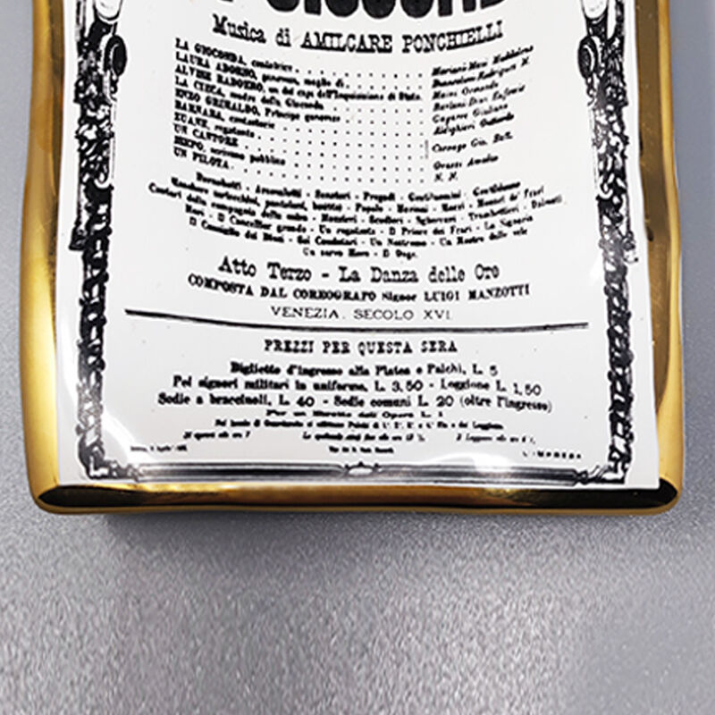 1960s Catchall/Vide-Poche in Porcelain "La Gioconda" by Piero Fornasetti. Made in Italy.