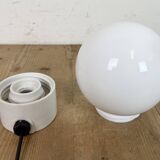 Vintage White Porcelain Wall Light with Milk Glass, 1960s