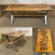 1970s coffee table, tiled top and chrome metal base.