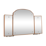 Grand miroir ancien triptyque vintage 1930.