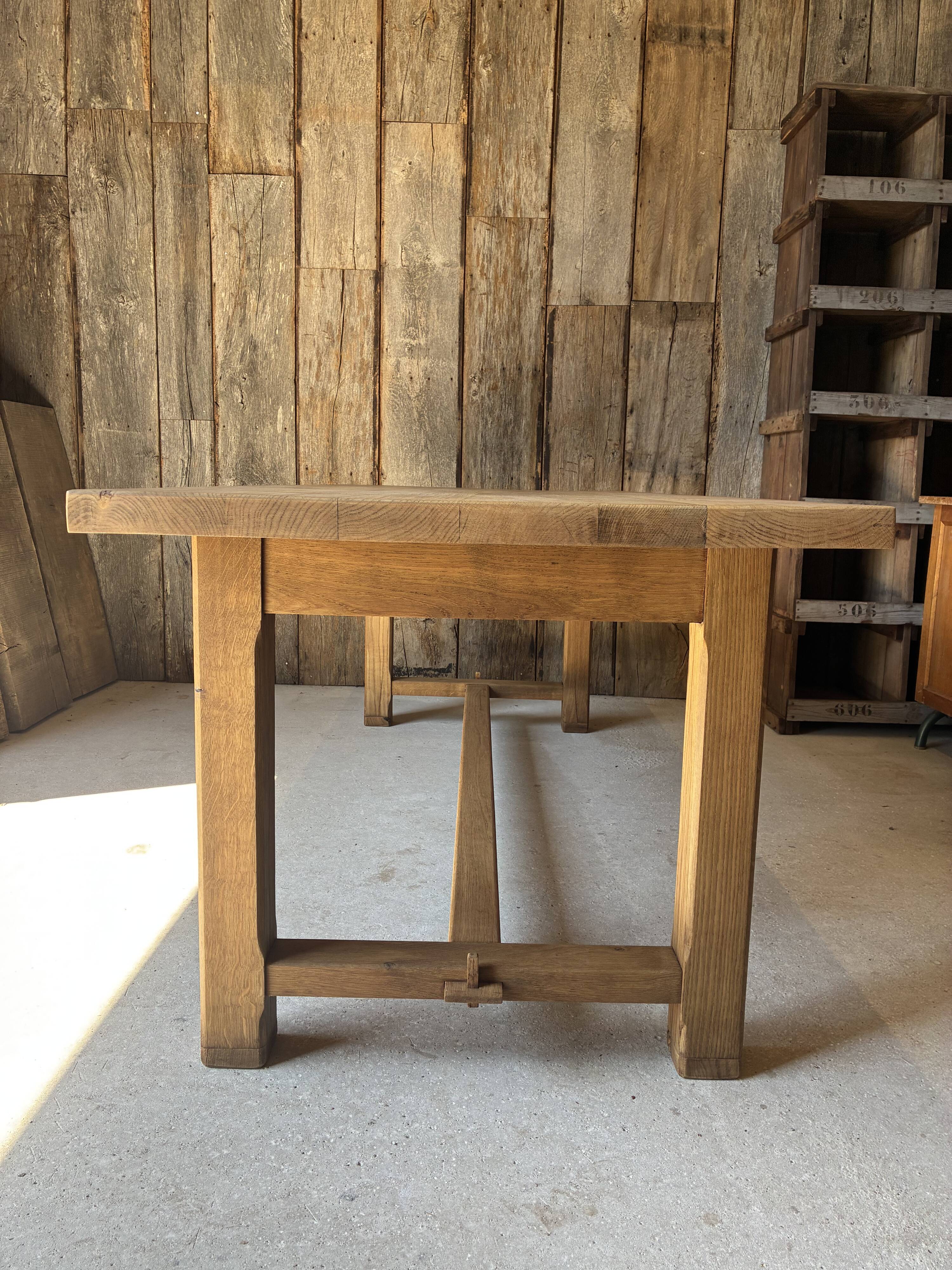 Solid oak farmhouse table