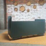 Baby bed caravan vintage 50s blue cloudy