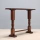 Antique console in stained oak and walnut, Italy, early 20th century.