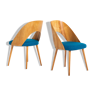 Pair of restored chairs by Antonin Suman, ONV Pisek, 1960s