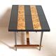 Coffee table with ceramic tiles and gold leaf, height 36 cm, 1950s
