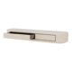 Contemporary Handmade Textured Plaster Floating Drawer with Walnut Interior