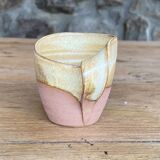 4 tasses à café en grès faites à la main