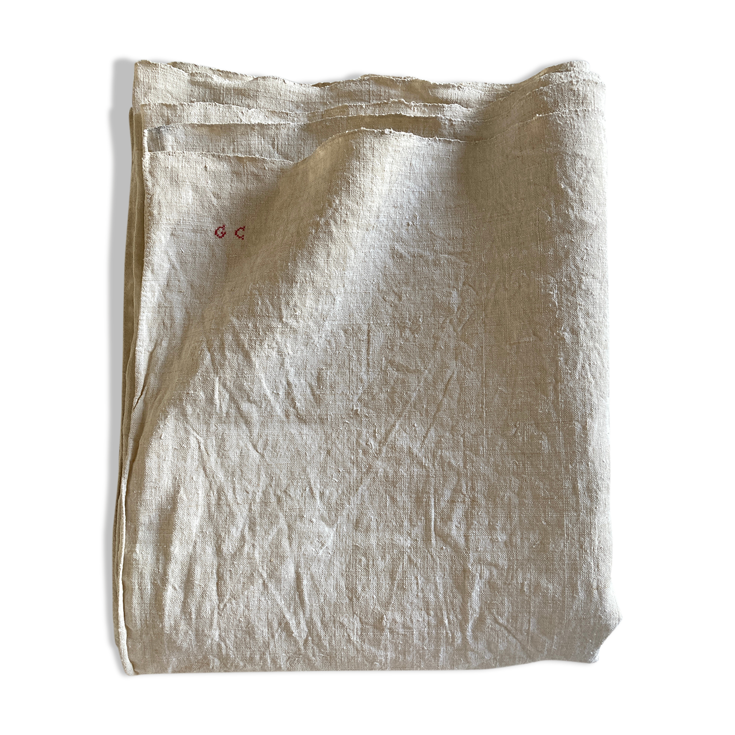 19th L260cm raw linen reserve farm case