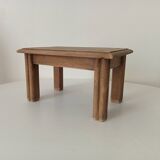 Small vintage oak plant stand stool