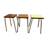 Set of 3 stools in formica