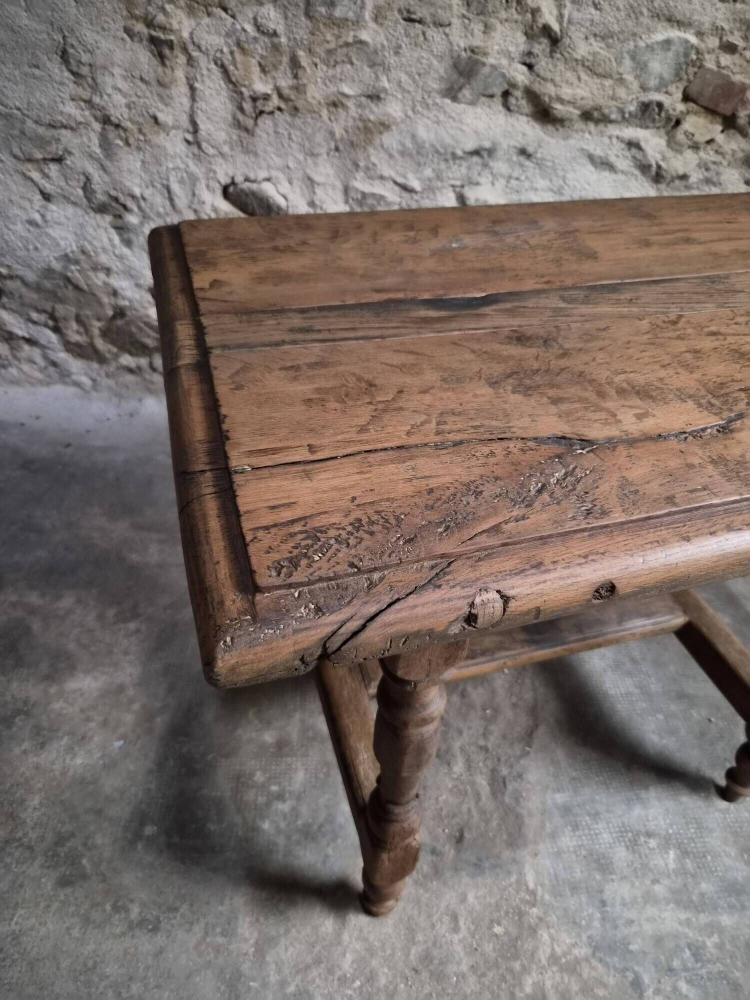 18th-century oak table / Small desk – Rustic French country table