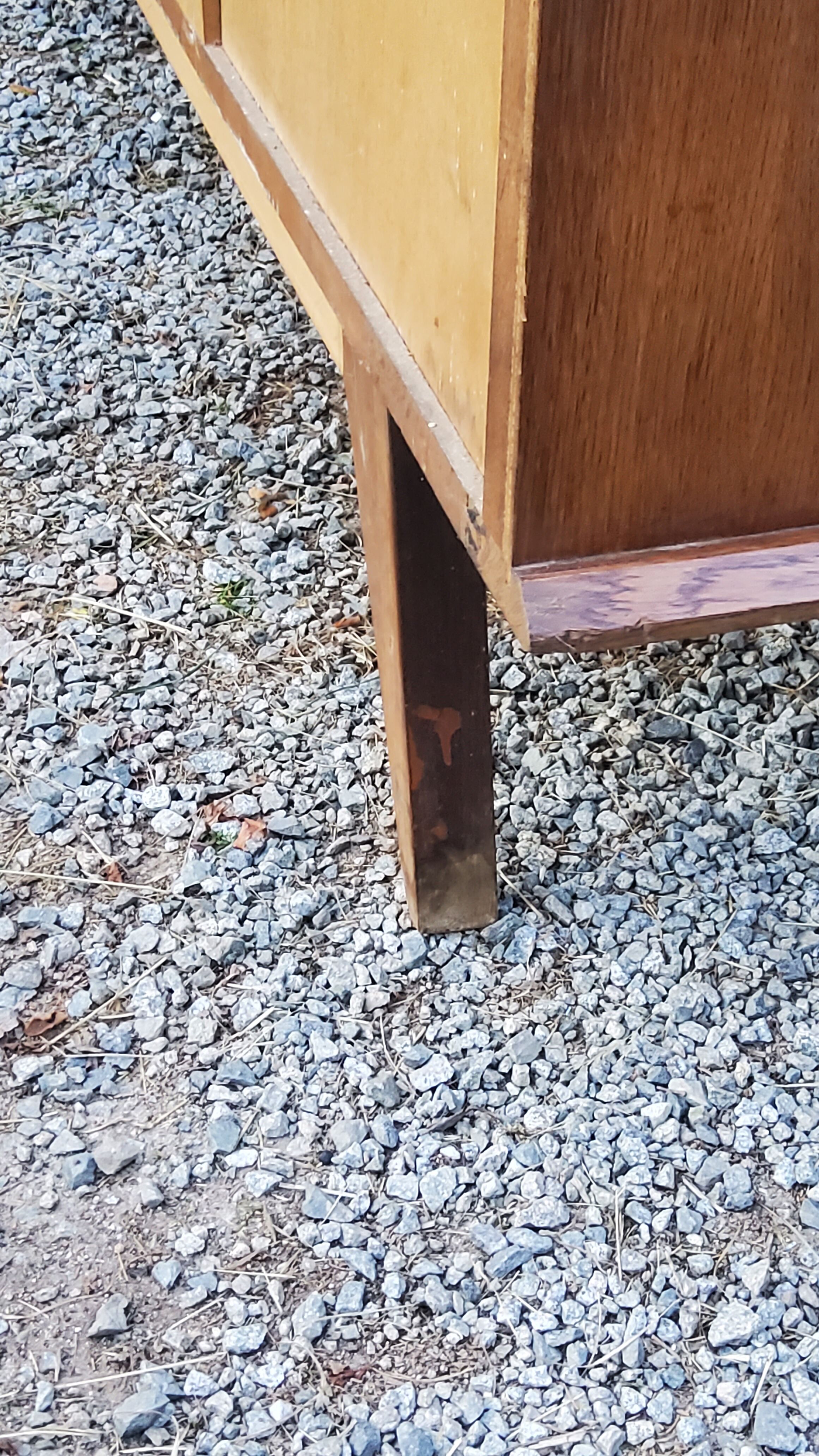 Vintage gold oak row feet compass from the 50s