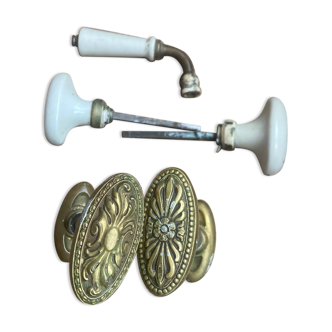 Porcelain or brass door handles