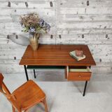 Wood and metal desk