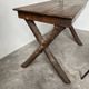 Solid walnut desk, folk art, Savoy, circa 1900