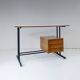 Mid- Century Modern Writing Desk, Brass and Metal, Italy 1960s