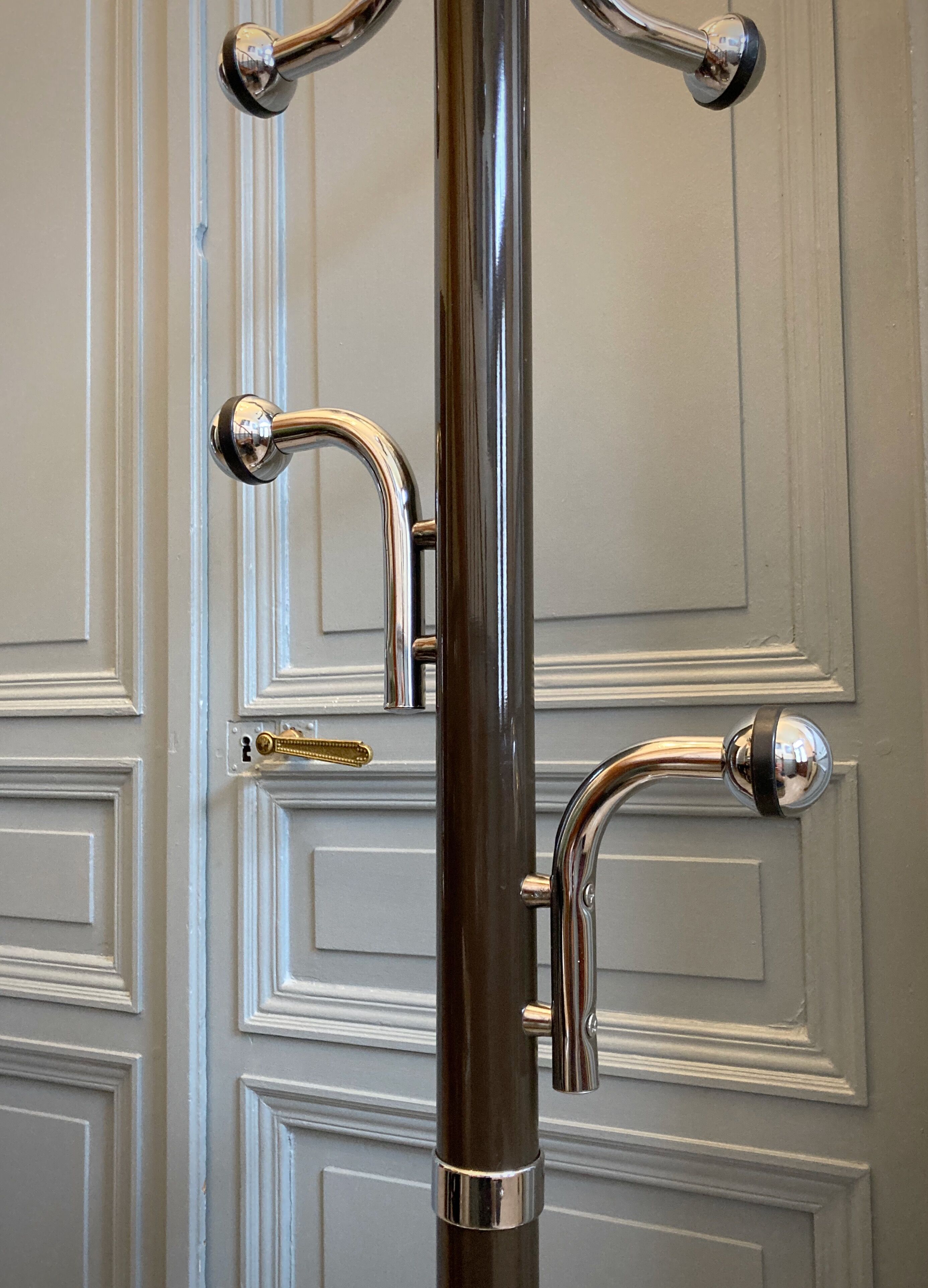 Coat rack on vintage stand