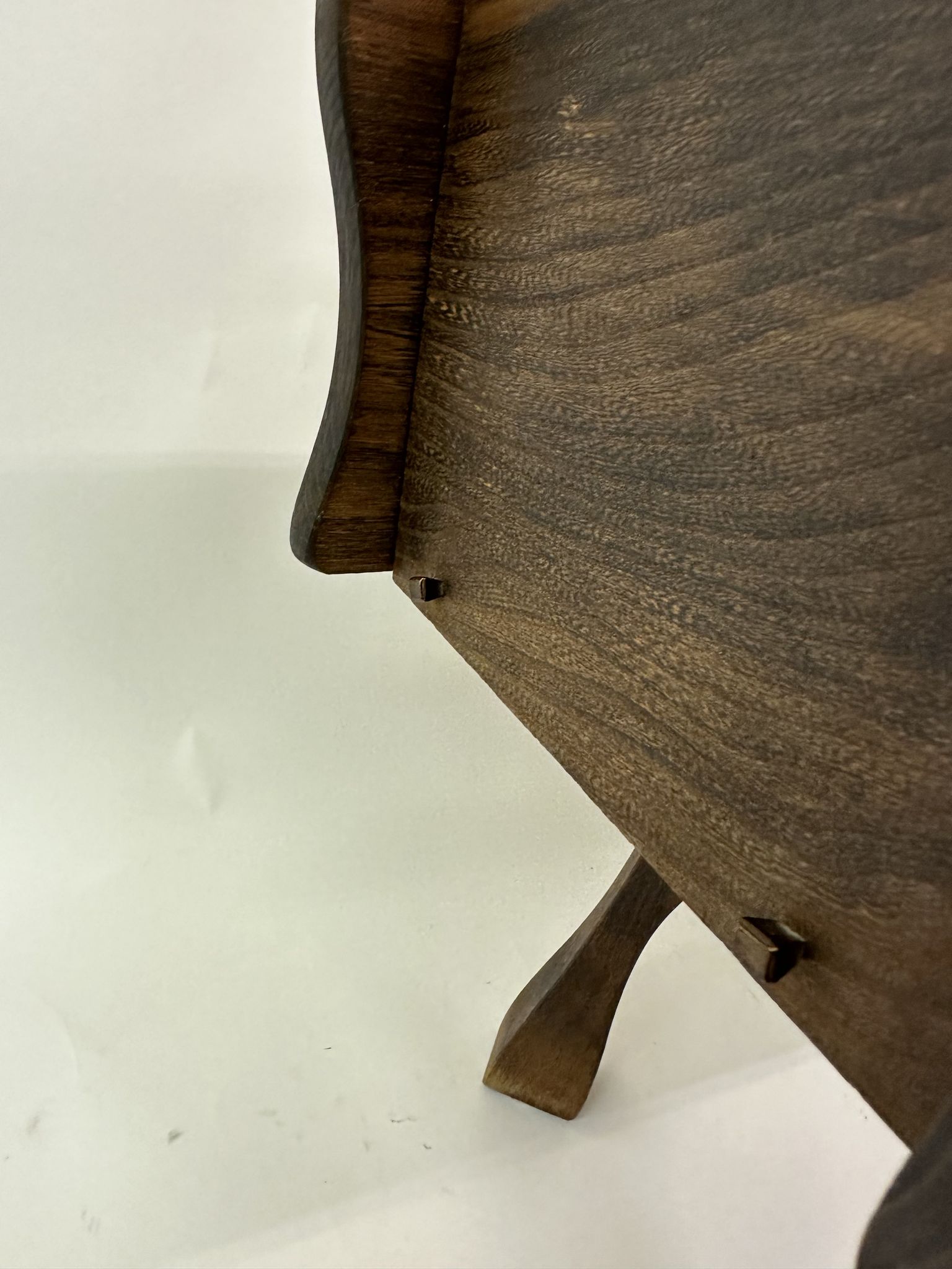 Brutalist solid wooden flower plante, 1970's