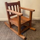 Fauteuil à bascule enfant en bois massif