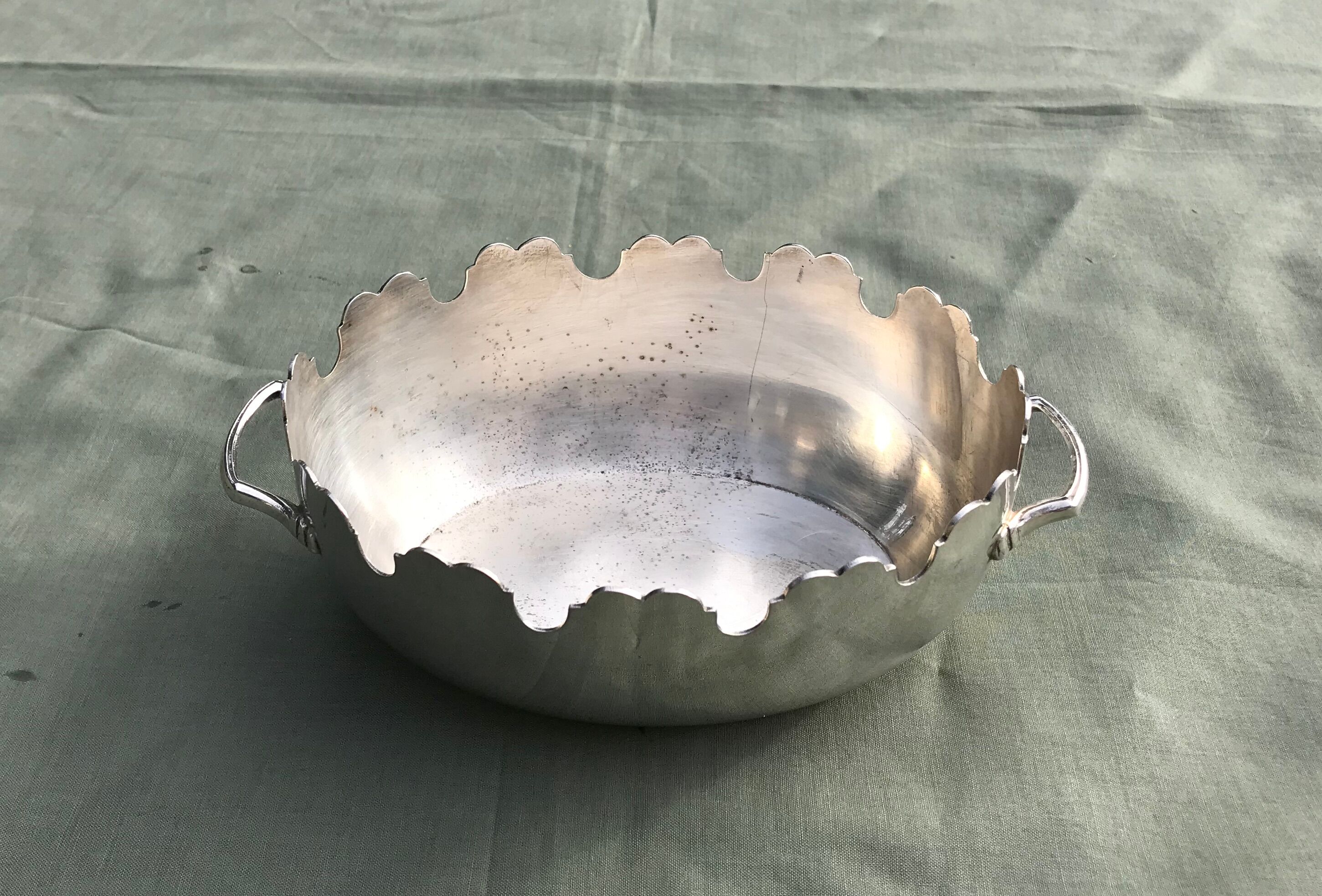 Mini Basket Glass Silver Metal