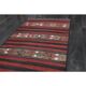 1970s Turkish Oushak handmade wool cotton red kilim runner 71x202