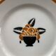 Set of 6 small plates jade model Badonviller art deco