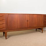 Large Danish sideboard in teak model U15 by Johannes Andersen 1965.