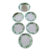 5 dessert plates and their matching bowl (Luciano)