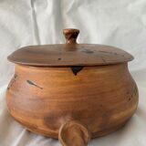 Service dish enamelled sandstone Pottery of the Vallauris Dove