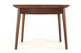 Table à manger rectangulaire extensible en teck - design néerlandais mid-century moderne