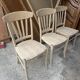 Set of 6 raw wood chairs