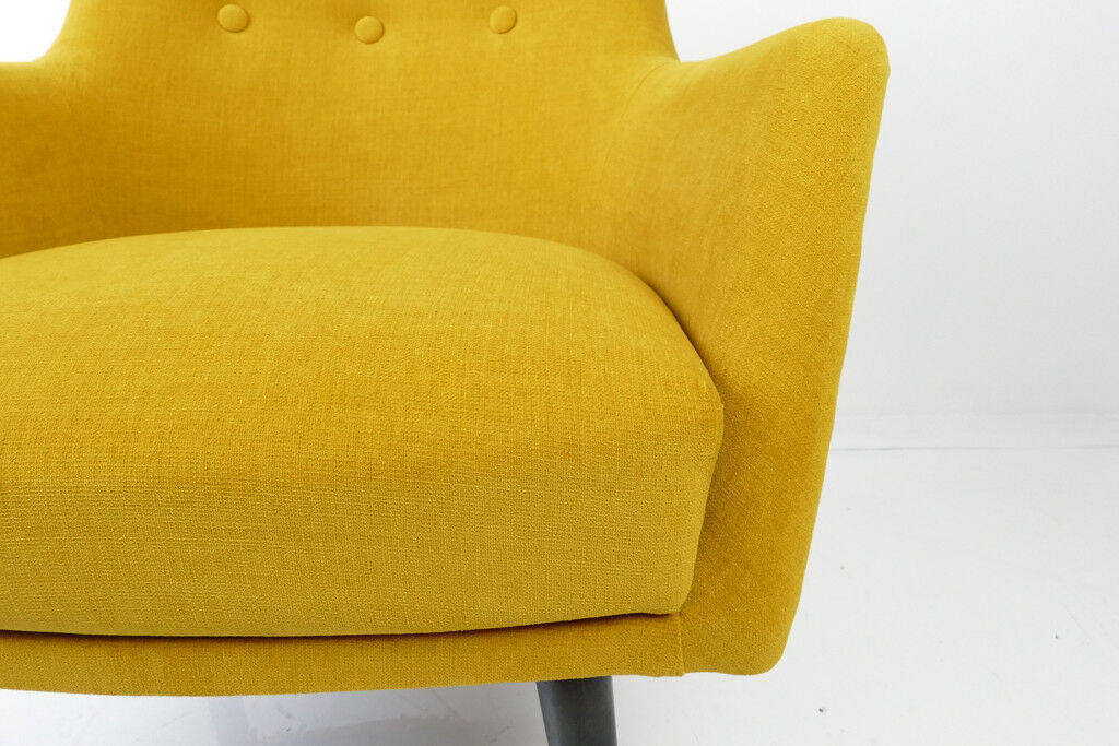Vintage mid century yellow lounge armchair from '60s