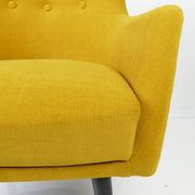 Fauteuil de salon jaune vintage du milieu du siècle des années 60