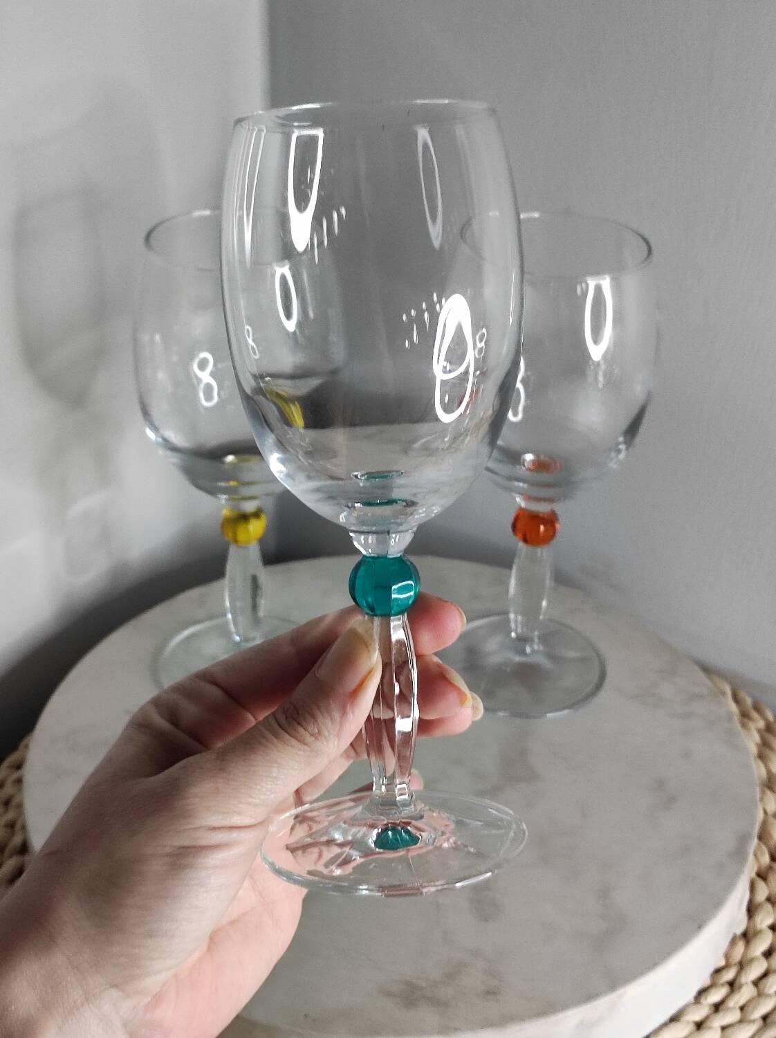 Verres perles facettes