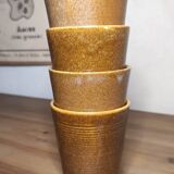 Set of 4 Digoin stoneware glasses