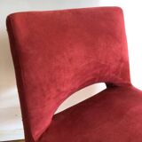 Paire de chaises rouges design Georges Frydman