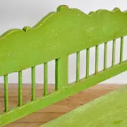 Banc en pin ancien avec rangement, années 1900