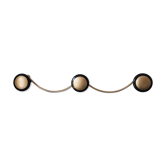 Vintage coat rack in gilded metal and bakelite