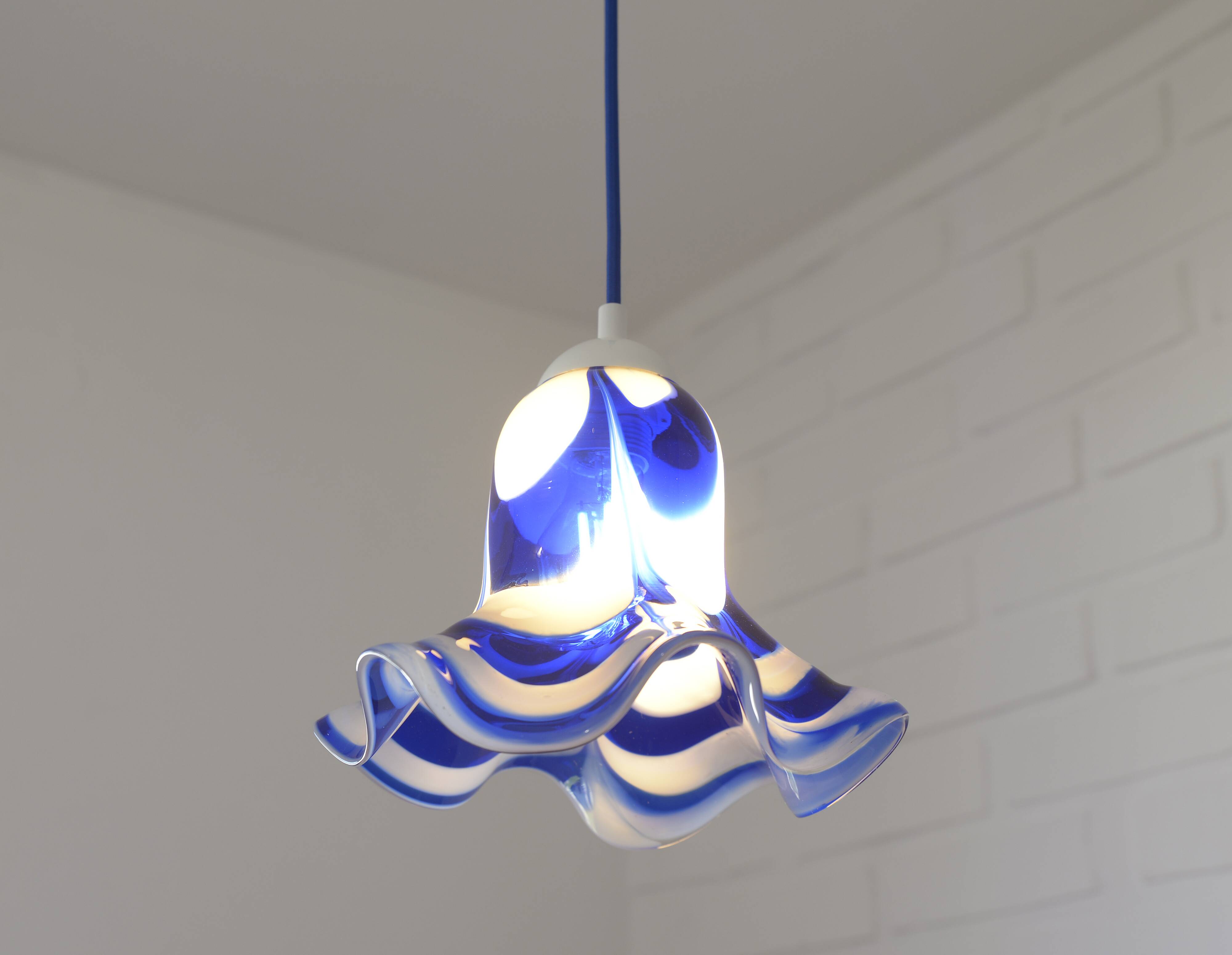 Ensemble de 3 suspensions en verre Mazzega Murano / Années 1970 / Redesign