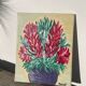 Tableau peinture bouquet de fleurs huile sur toile 