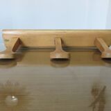 “stella” wall coat rack in solid beech from the 70s