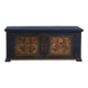 Antique navy blue bridal trunk (1855)